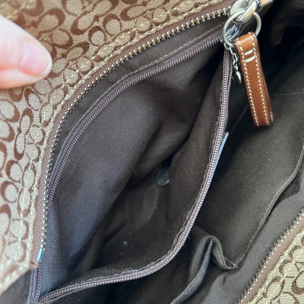 🤎 Coach Soho Mini Signature Tote Satchel  F12310 Brown Khaki Y2K Camel Leather - Picture 15 of 16